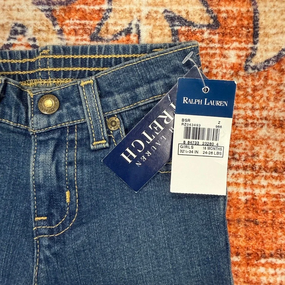 Ralph Lauren Kids Girls Stretch‎ Denim Jeans 18M NWT